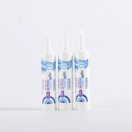 OEM 5ml Squeeze Collapsibl PE crème pour les yeux en plastique torsion pointe longue buse soins de la peau tube cosmétique